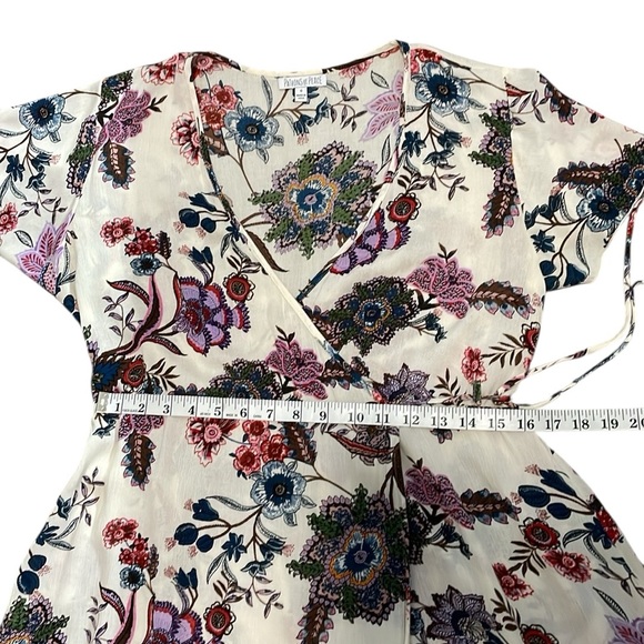 Patrons of Peace Boho Floral Front Wrap Maxi Dress S EUC - Picture 14 of 15